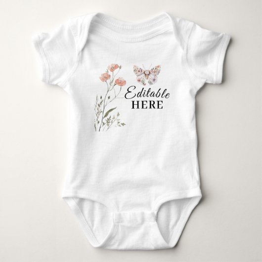Body Boho Fleur Sauvage Floral Papillon (Devant)