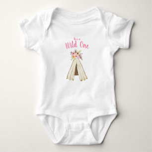 Body Boho Floral Tribal Teepee Wild Un 1er anniversaire