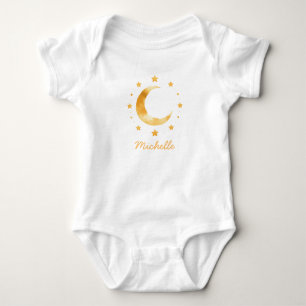 Body Boho personnalisé aquarelle Lune & Étoiles – Migno