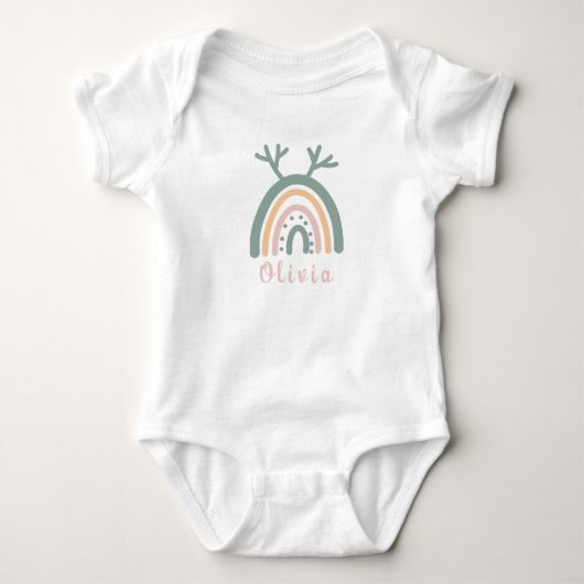 Body Boho Rainbow Cute Avec Nom Personnalisé (Devant)