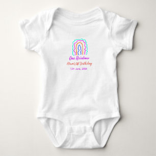 Body Boho Rainbow un anniversaire enfants brillant rétr