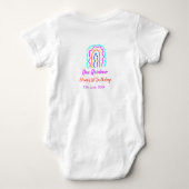 Body Boho Rainbow un anniversaire enfants brillant rétr (Dos)