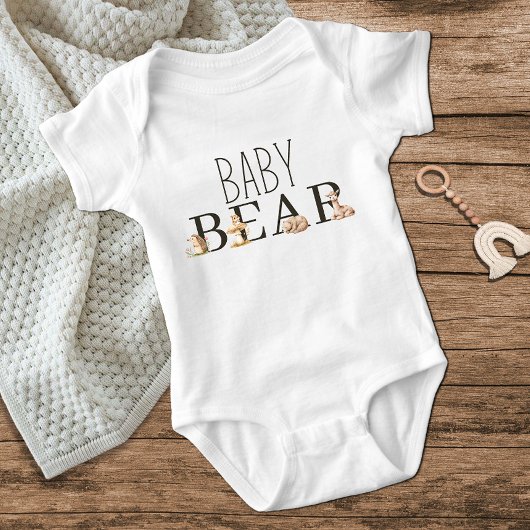Body Boho Woodland Animaux Bébé Ours