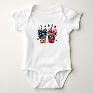 Body Boissons patriotiques du 4 juillet avec des étoile