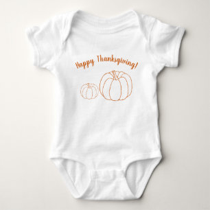 Body bon thanksgiving orange citrouille personnalisé m