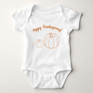 Body Bon thanksgiving orange citrouille personnalisé mi