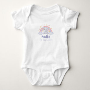 Body Bonjour Je suis nouveau ici Baby Elephant Design