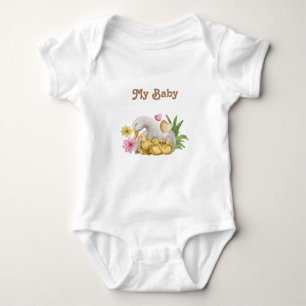Body Bonne maman Canard et Canard Aquarelle Coeurs mign