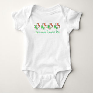 Body Bonne St. Patrick's Day Irlandais Drapeau Shamrock