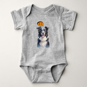 Body Border Collie joyeux à l'aquarelle