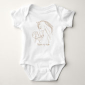 Body "Born to Ride" Bodysuit pour bébé Cheval | Équestr (Devant)