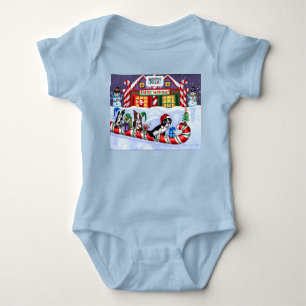 Body Boston Terriers Sucre de canne Père Noël Christm