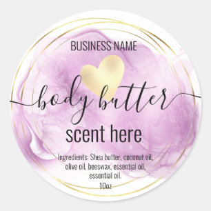 body boter gold modern productlabel ronde sticker