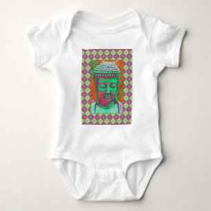 Body Bouddha Pop avec des bordures en Patchwork en vert