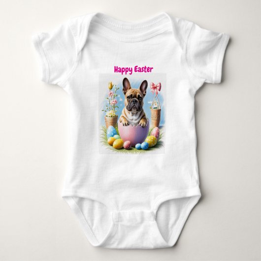 Body Bouledogue français Joyeuses Pâques (Devant)