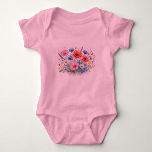 Body Bouquet de prairie fleurie aux fleurs sauvages en