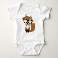 Bow Cravate et lunettes Hipster Renard Brown