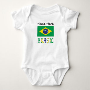 Body Brésil Drapeau Brésil Nom Personnalisé
