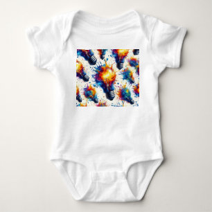 Body Bright Ideas – Colorful Light Bulb Pattern with Ab