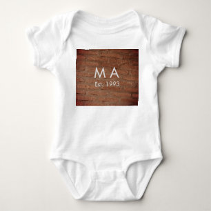 Body Brique de pierre rustique marron ajoutez nom lettr