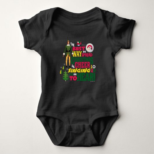 Body Buddy l'Elfe | Citation graphique de Noël (Devant)