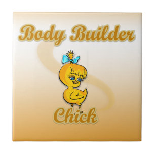 Body Builder Chick Tegeltje
