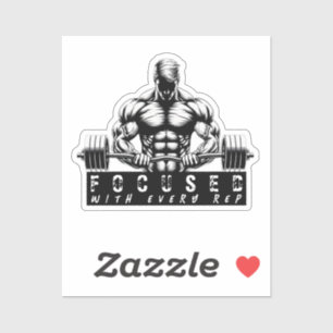 body builder-fitness sticker