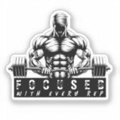 body builder-fitness sticker (Voorkant)