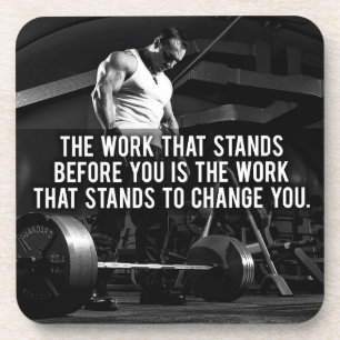 "Body building" Workout Motivatie Bier Onderzetter