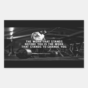 "Body building" Workout Motivatie Rechthoekige Sticker