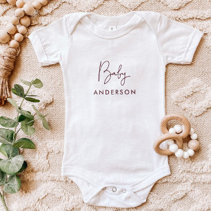 Body Burgundy Nom personnalisé du bébé