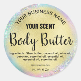 Body Butter Eenhoorn Faux Gold Folie Etiketten