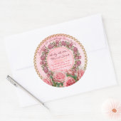 Body Butter Floral Classic Ronde Sticker (Envelop)