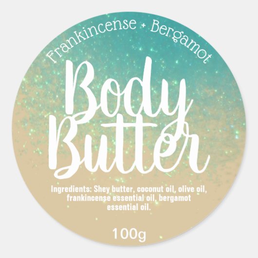  body butter label (Voorkant)