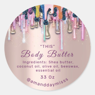 Body Butter Packaging Online Beauty Drift Roos Lux Ronde Sticker