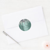 Body Butter Packaging Online Beauty Drip MintGreen Ronde Sticker (Envelop)