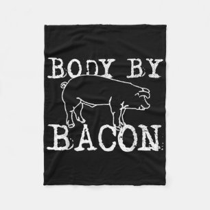 Body By Bacon - Grappig Chef Vet Bacon Liefhebber Fleece Deken