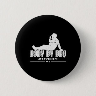 Body By BBQ Funny Byrbecue Grill Meat Lover Mannen Ronde Button 5,7 Cm
