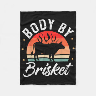 Body By Brisket Grappig BBQ Roker Barbecue Gift Fleece Deken