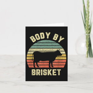 Body By Brisket Shirt Funny BBQ Achtertuin Grill C Kaart