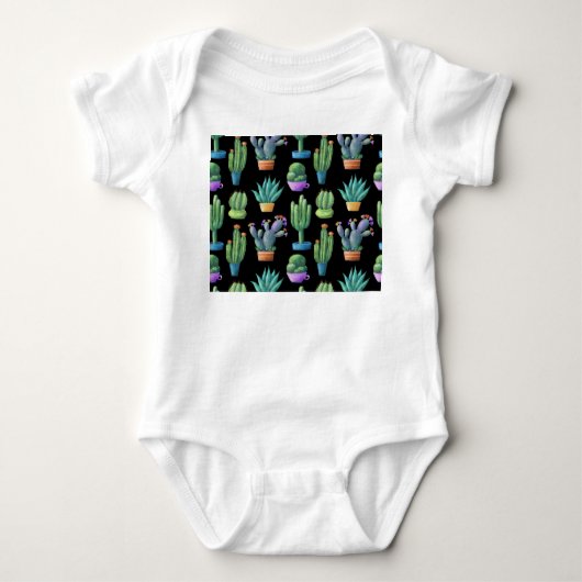 Body Cactus Colorés : Whimsical Seamless Design. (Devant)