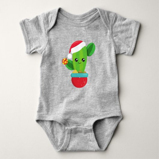 Body Cactus de Noël, chapeau de Noël, ornements de Noël (Devant)