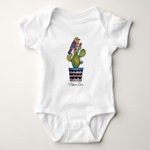 Body Cactus Et Arc-En-Ciel En Aquarelle