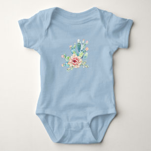 Body Cactus Fleuris Aquarelle