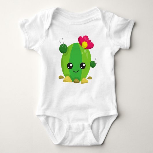 Body Cactus mignons, Cactus Kawaii, Cactus verts, Fleur (Devant)