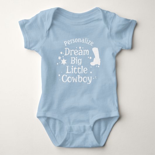 Body Cadeau de Baby Shower Citation Petit Cowboy Rêve G (Devant)