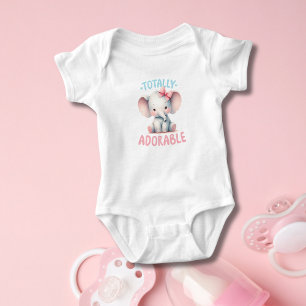 Body Cadeau de Baby Shower Éléphant Rose Bébé Fille