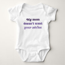 Cadeau de Baby Shower 'Ma maman ne veut pas de vos