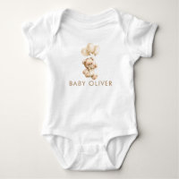 Cadeau de Baby Shower Ourson & Ballons Beige Migno