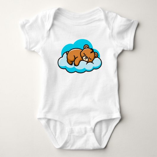 Body ☁️🐻 Cadeau de bébé ours endormi nuage mignon ✨ (Devant)
